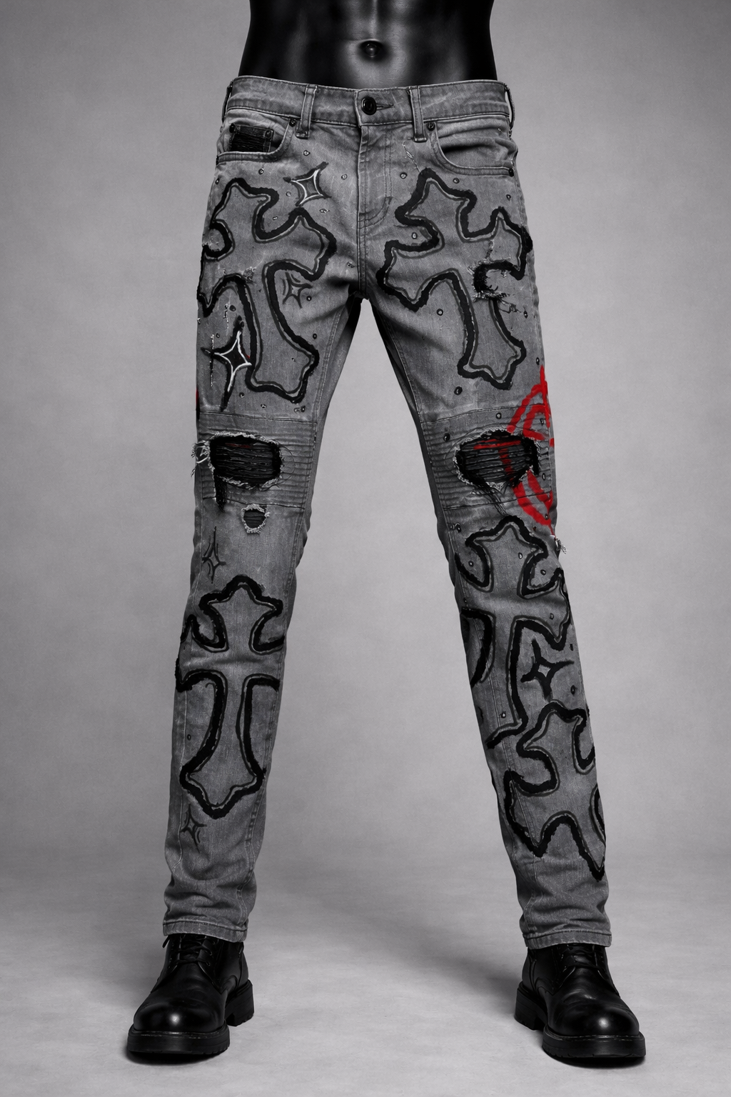 Silent Sinners Custom Denim Jeans