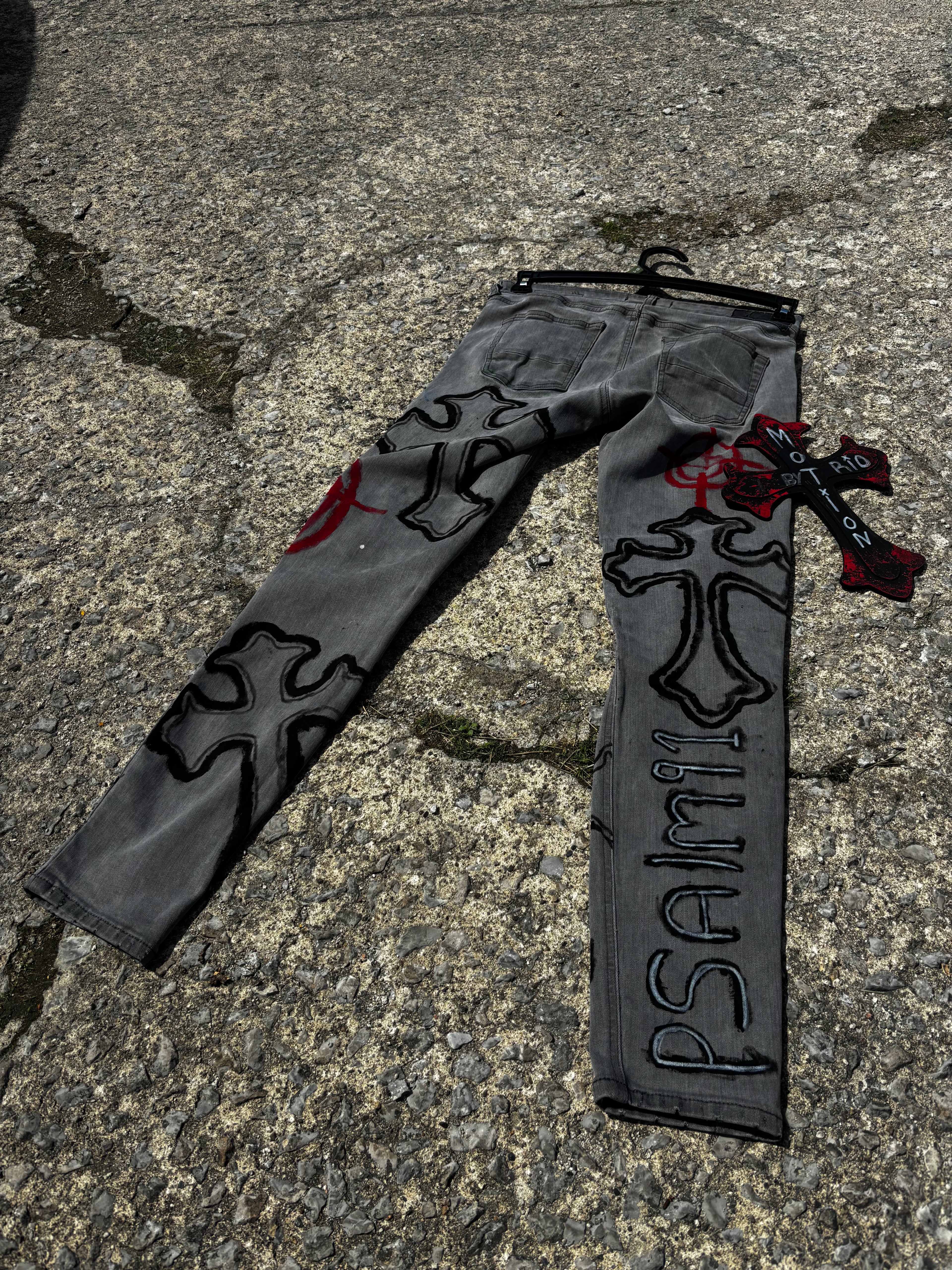 Silent Sinners Custom Denim Jeans