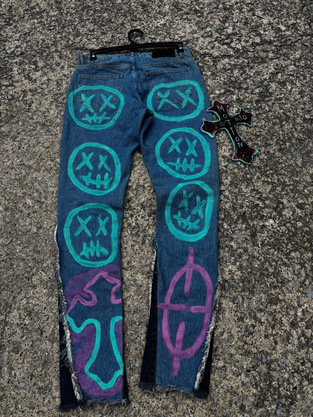 Toxic Candy 🍬 Custom Stacked Denim Jeans
