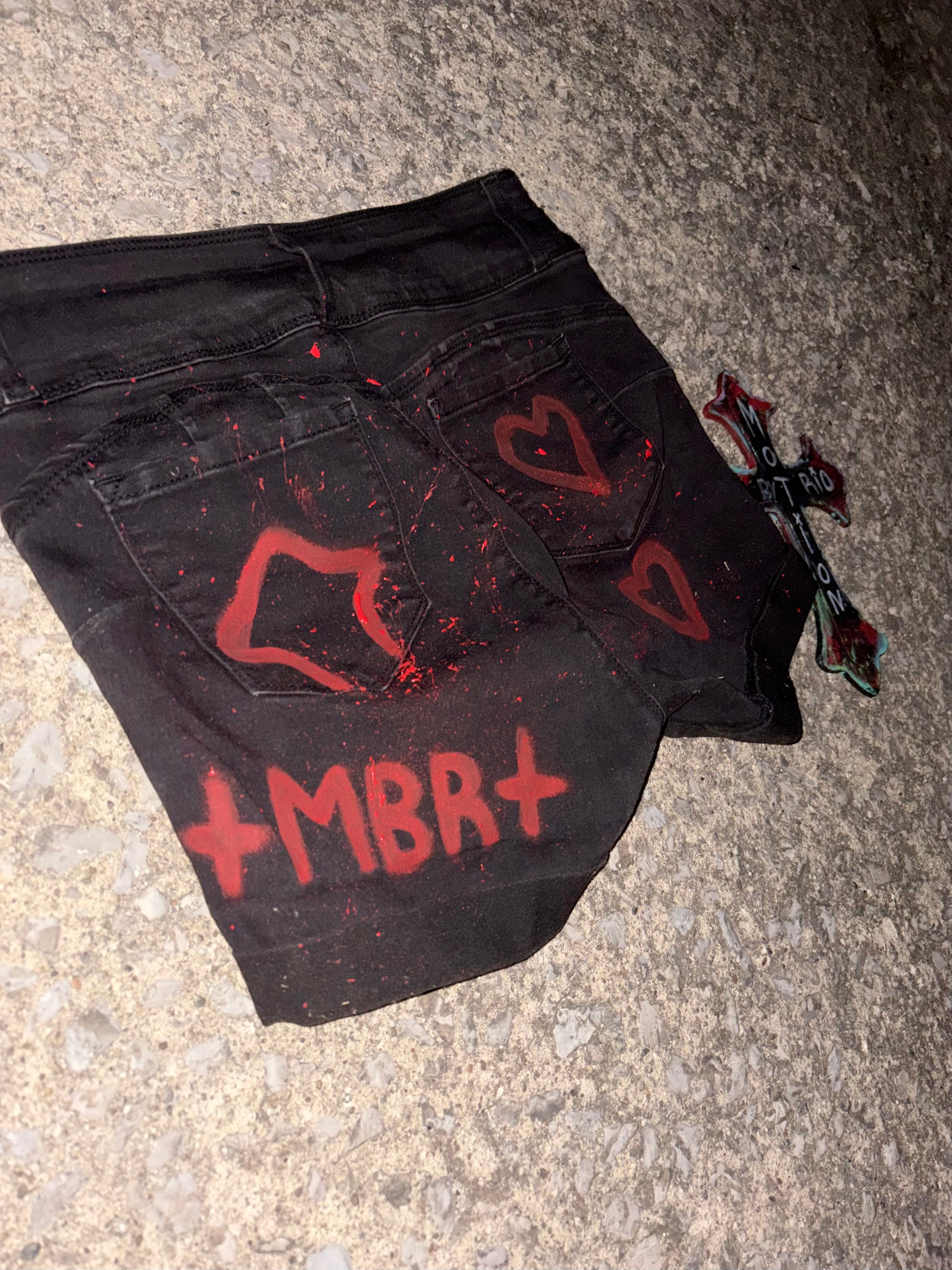 Death Before Doubt custom Denim Shorts-Women’s