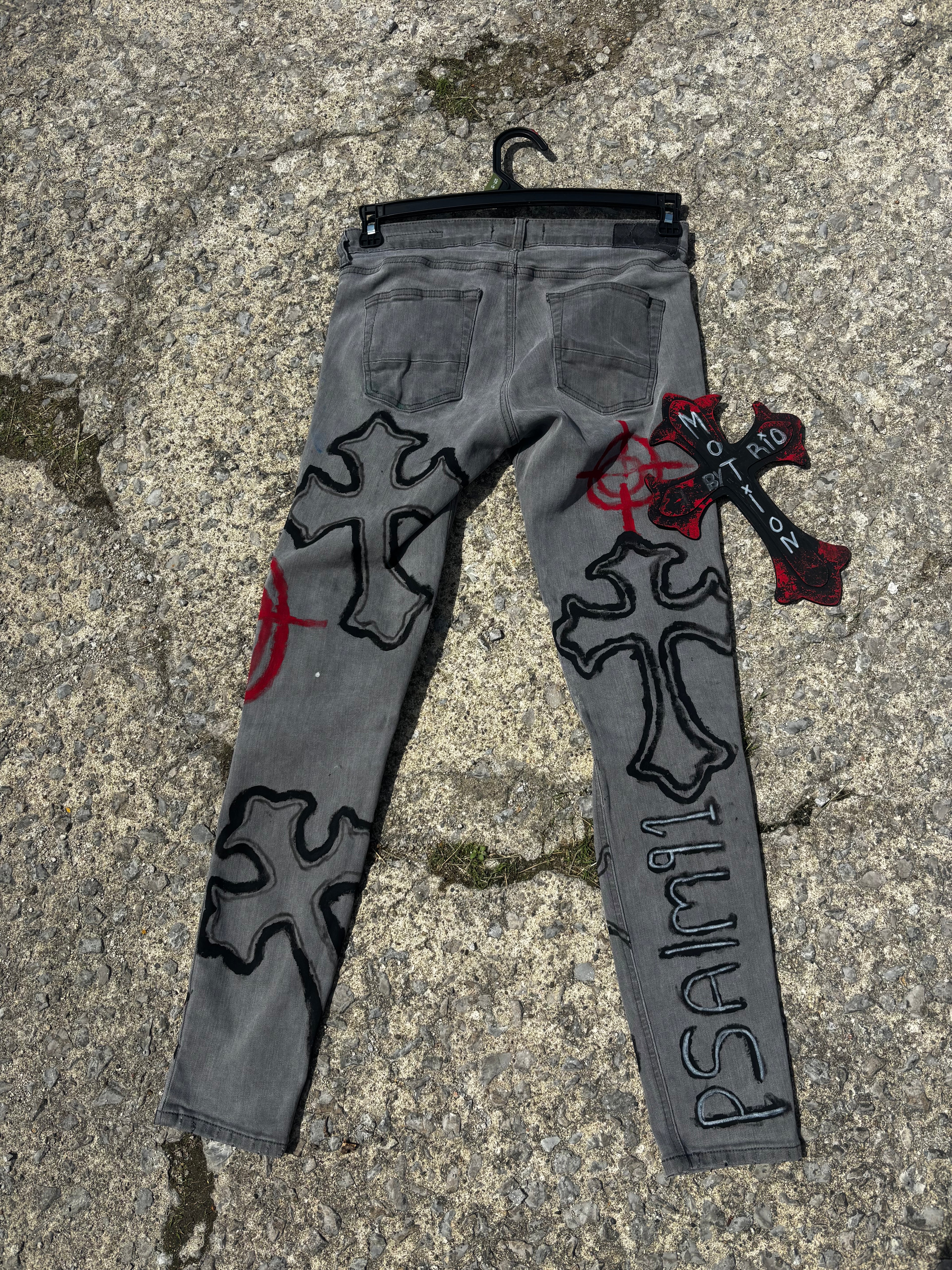 Silent Sinners Custom Denim Jeans