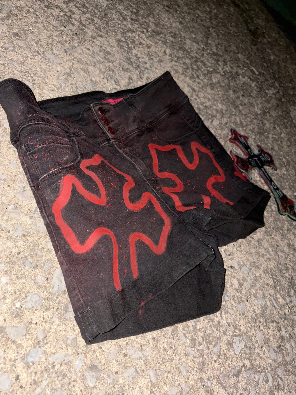 Death Before Doubt custom Denim Shorts-Women’s