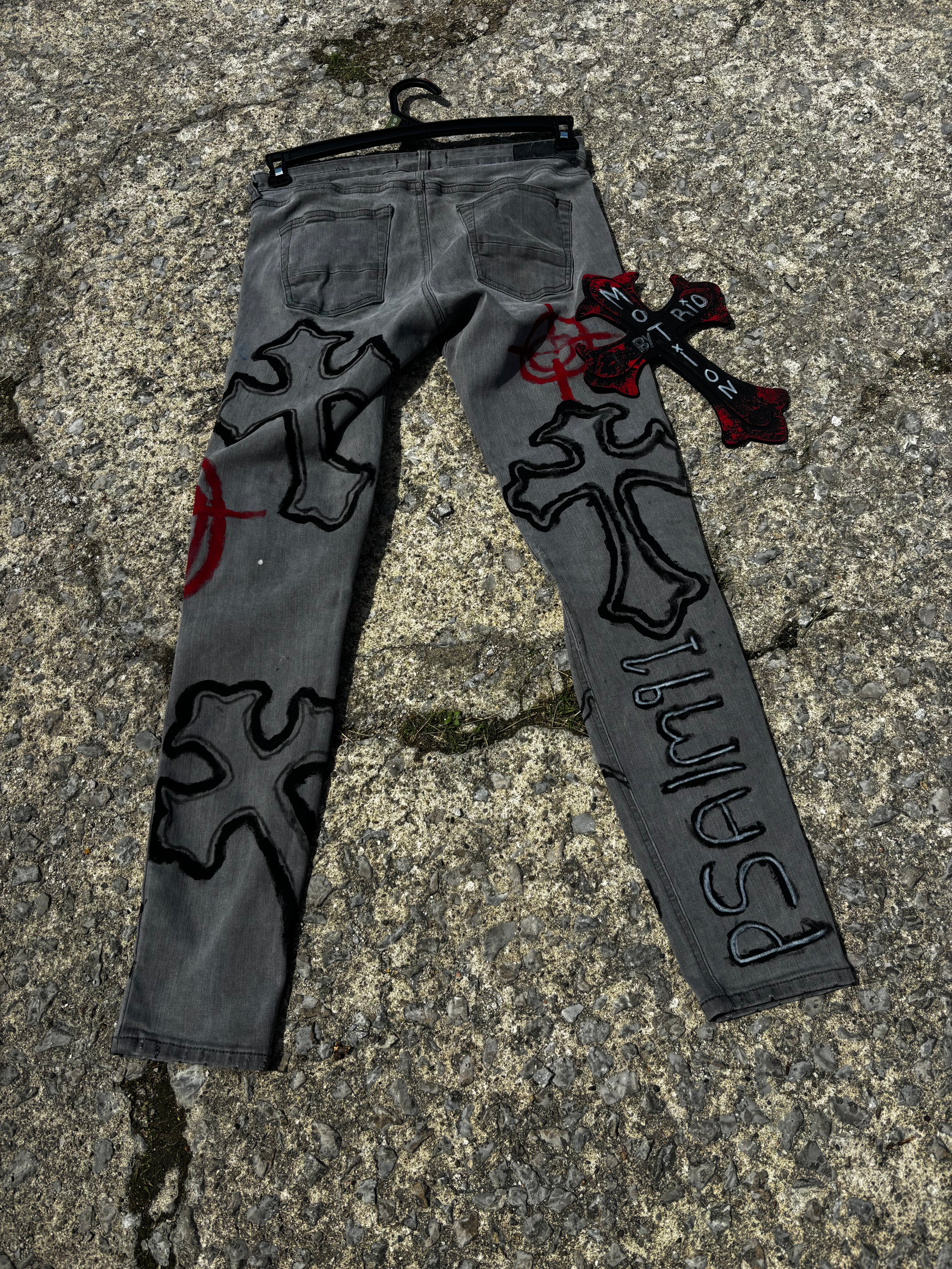 Silent Sinners Custom Denim Jeans