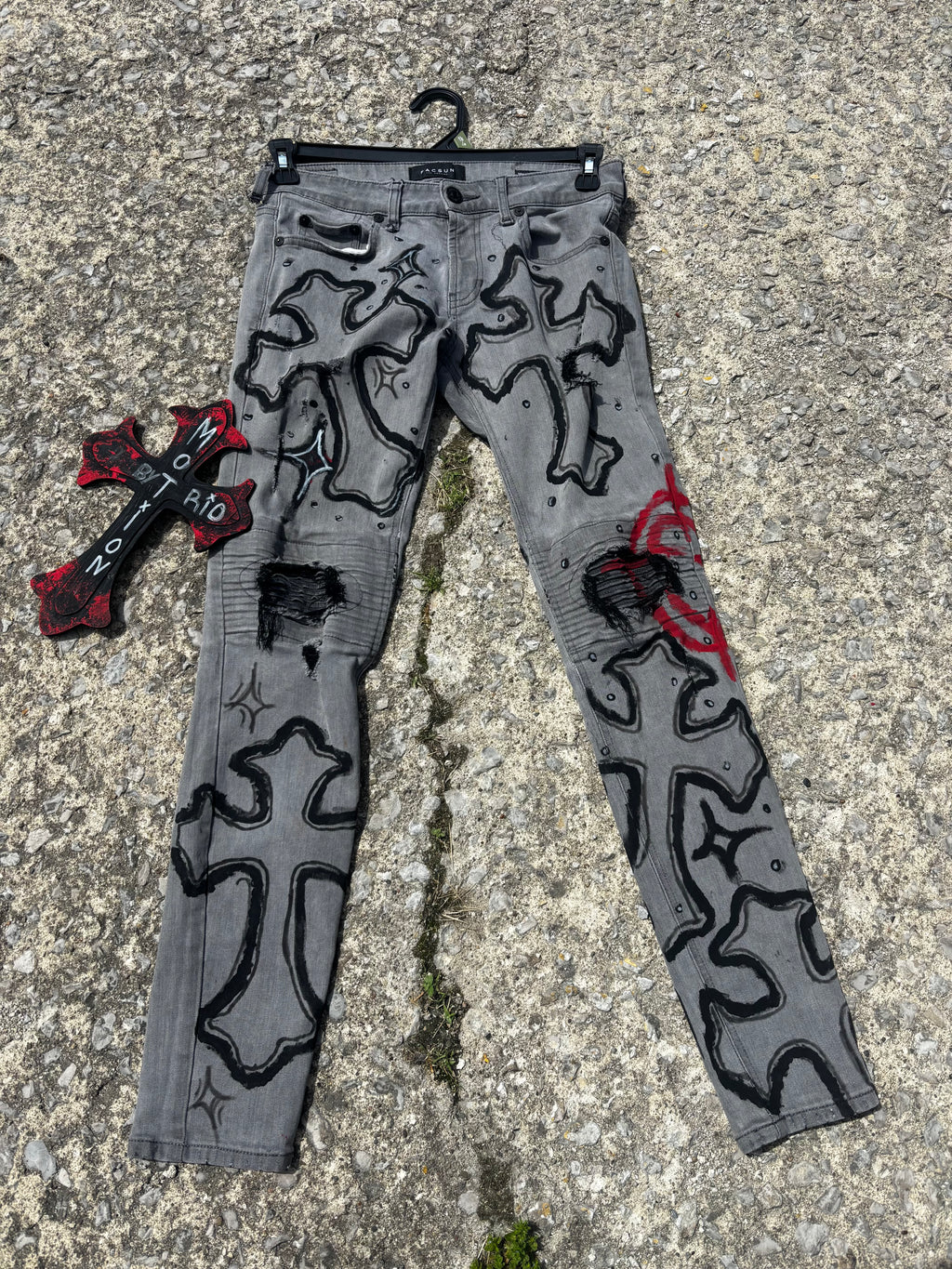 Silent Sinners Custom Denim Jeans