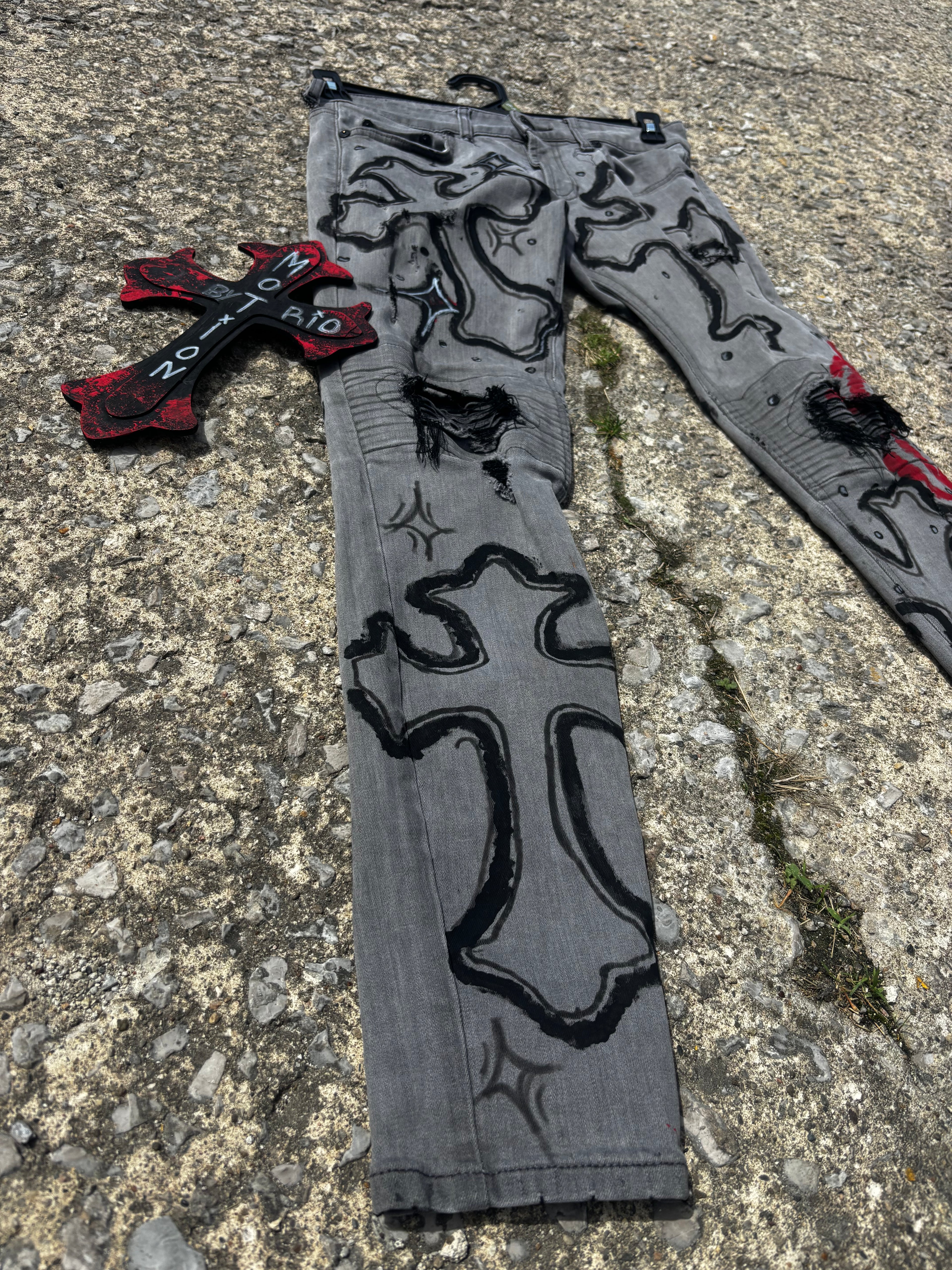Silent Sinners Custom Denim Jeans