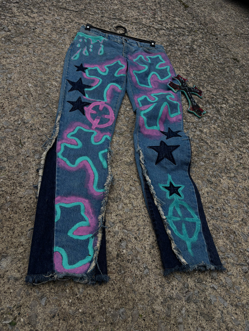 Toxic Candy 🍬 Custom Stacked Denim Jeans