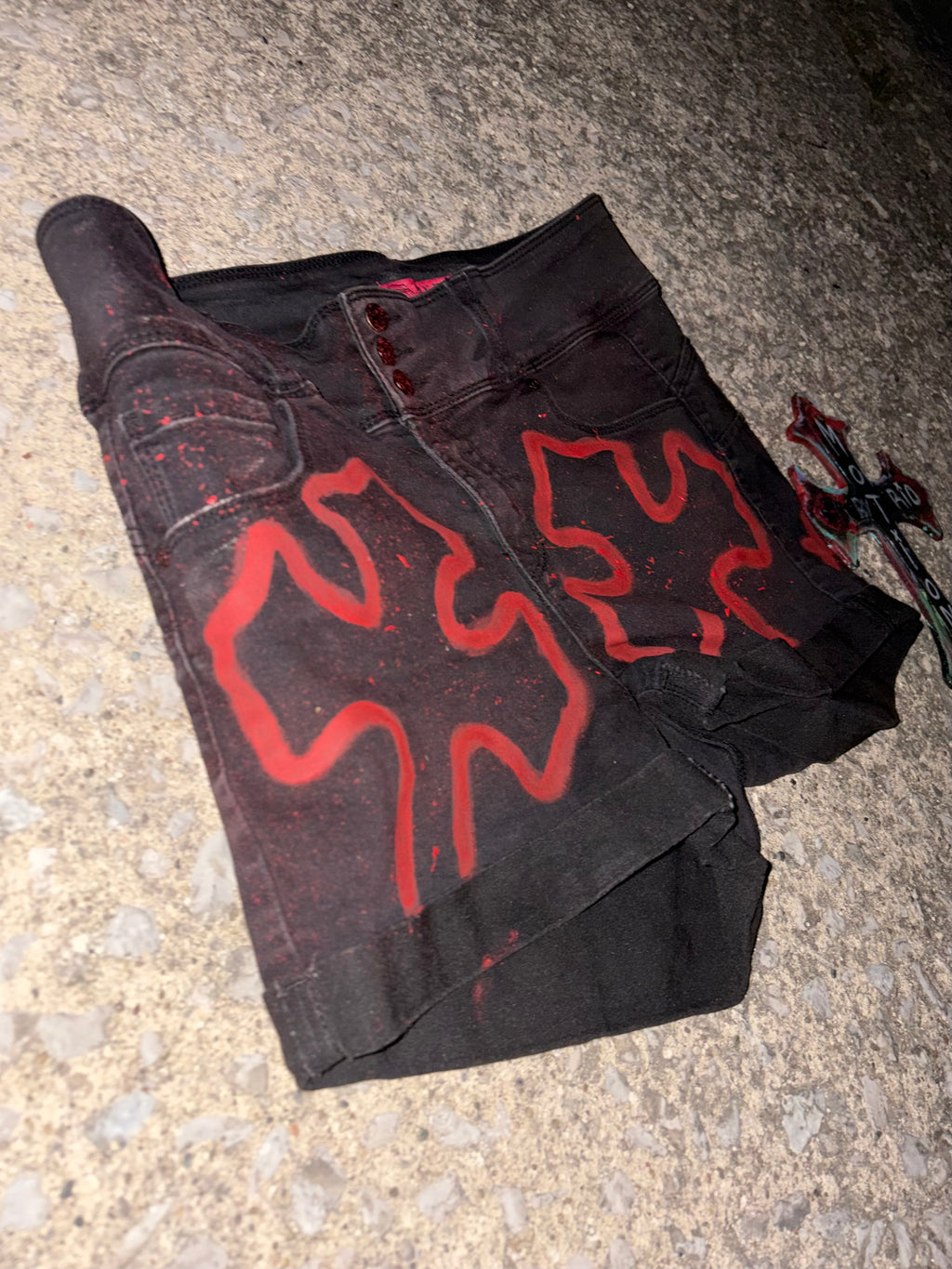 Death Before Doubt custom Denim Shorts-Women’s
