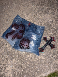 Fallen Halo Custom Denim Shorts-Women’s