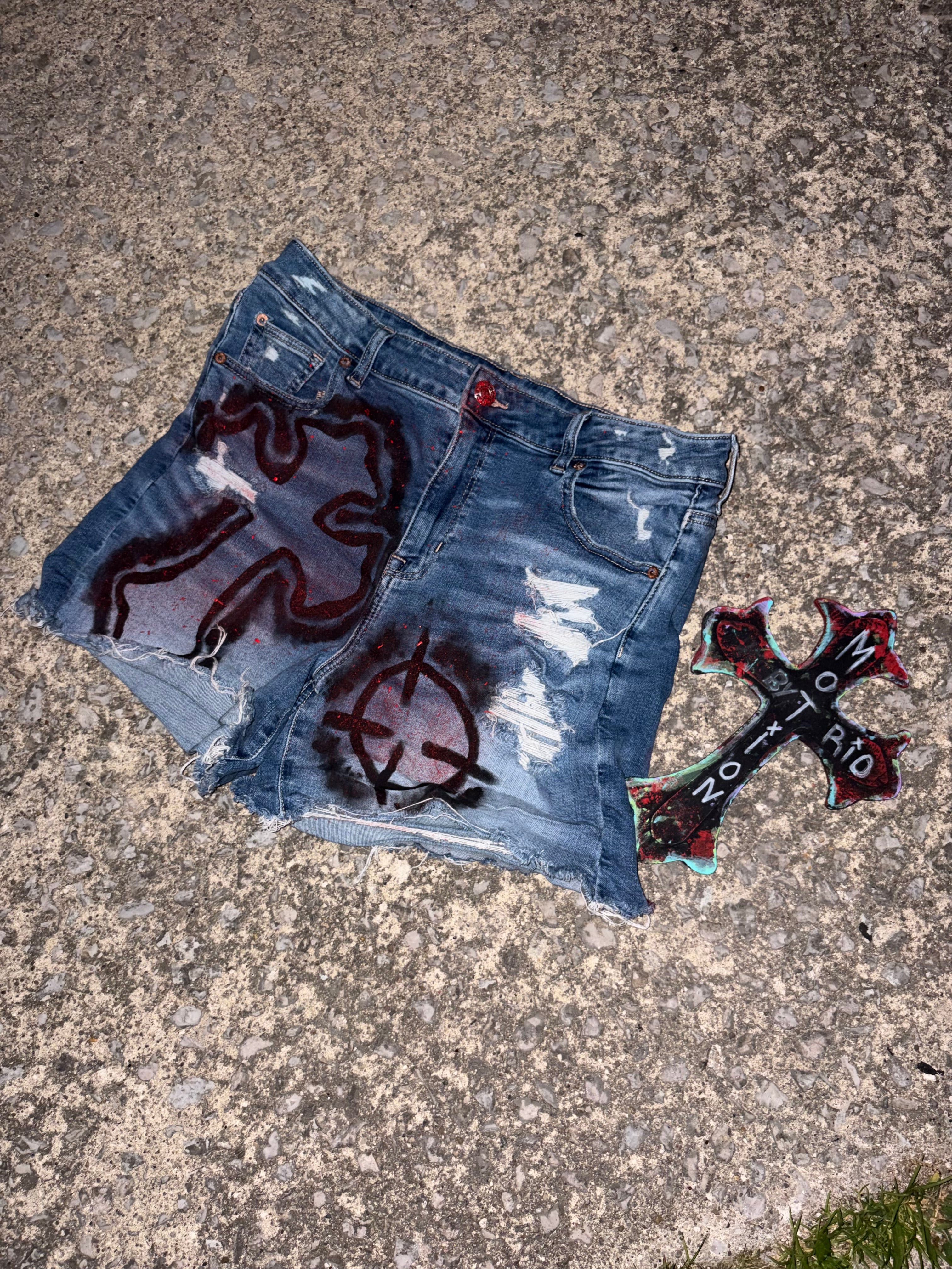 Fallen Halo Custom Denim Shorts-Women’s